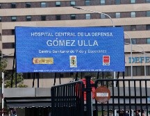 Acceso principal del Hospital Central de la Defensa Gómez Ulla, este miércoles. El paciente español que ha dado positivo provisional por hantavirus y que se encuentra ingresado en el Gómez Ulla presenta desde anoche febrícula y ligera desaturación. EFE/R. Jimenez