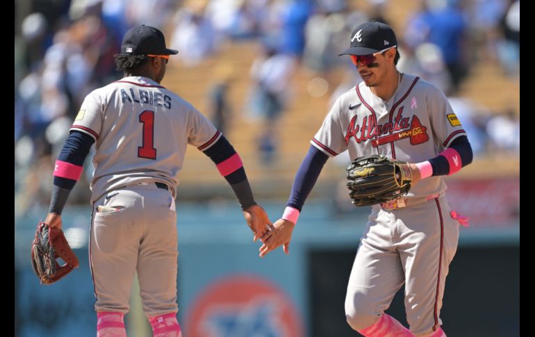 Atlanta ha destacado por su poder con el bat, al ubicarse como el segundo equipo con más cuadrangulares de la temporada con 57 vuelacercas. AFP/ J. KAMIN-ONCEA