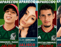 Los desaparecidos portan la playera de la Selección mexicana, debajo se pueden leer sus nombres, la fecha de su desaparición y “Jalisco” el Estado en donde se les vio por última vez”.ESPECIAL/ Facebook/ Colectivo Luz de Esperanza, Jalisco. Agrupación sin Fines de Lucro