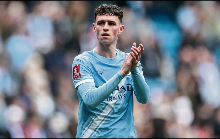 Phil Foden. El mediocampista británico puso dos asistencias en el triunfo de los citizens. AFP