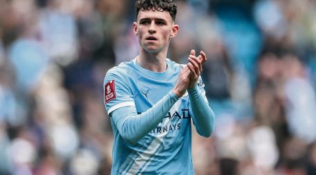 Phil Foden. El mediocampista británico puso dos asistencias en el triunfo de los citizens. AFP