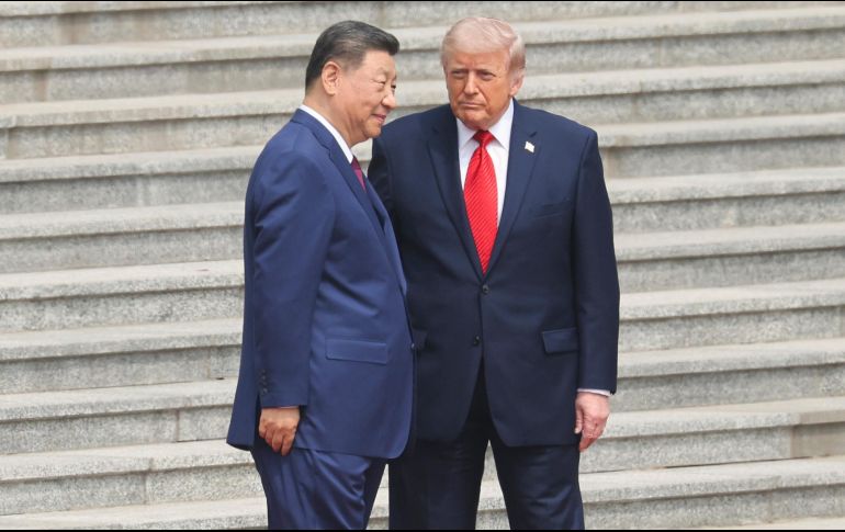 Donald Trump halagó a Xi Jinping, mientras que el líder chino fue cauto y frontal. EFE