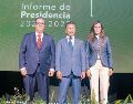 José Andrés Orendáin de Obeso, presidente del Comité Técnico de Expo Guadalajara, estuvo acompañado del gobernador Pablo Lemus y de la presidenta de Guadalajara, Verónica Delgadillo. ESPECIAL