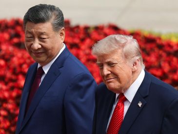 La reunión de trabajo en el primer día de la visita de Trump a Pekín duró algo más de dos horas y no se saldó con grandes anuncios o acuerdo. EFE/EPA/M. Shemetov