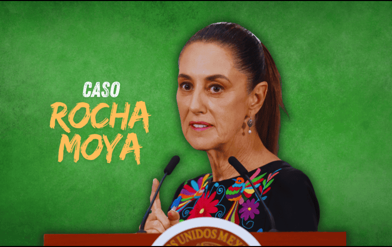 Sheinbaum pidió un juicio justo para el gobernador con licencia de Sinaloa, Rubén Rocha Moya, acusado por Estados Unidos de tener vínculos con el Cártel de Sinaloa. EFE / S. Gutiérrez