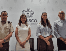 Sergio Ramírez, Karina Hermosillo, Paola Bauche y Marciano Valtierra señalaron que el 63% de los incendios registrados  en Jalisco ha sido atendido en coordinación con una o más brigadas. EL INFORMADOR/R. Bobadilla