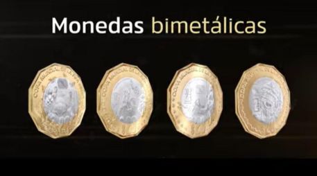 Las monedas bimetálicas sí pueden usarse para las compras diarias, pero las ediciones especiales de plata y oro sí están más enfocadas al coleccionismo. BANXICO/CAPTURA DE VIDEO