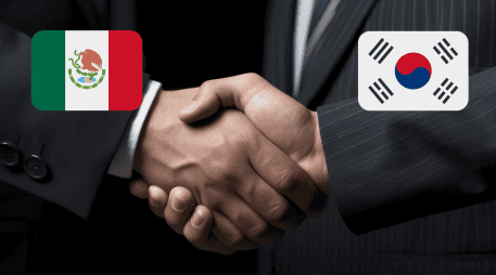 Ambas naciones acordaron establecer un Diálogo Estratégico y fortalecer consultas para proteger los intereses de las empresas surcoreanas de cara a la próxima revisión del T-MEC. CANVA