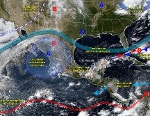 Durante el fin de semana persistirán las lluvias fuertes, rachas intensas de viento y altas temperaturas en gran parte del país. ESPECIAL/ SMN.