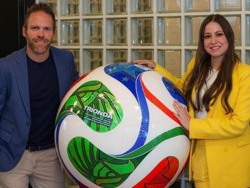 Montserrat Hidalgo, Host City Officer GDL 2026, y Andrés Labán, director del FIFA Fan Festival Guadalajara, compartieron detalles sobre la magnitud del evento. EL INFORMADOR/ A. NAVARRO.