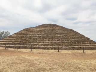 Pirámide de la Iguana tras su intervención, en la Zona Arqueológica de Guachimontones. CORTESÍA