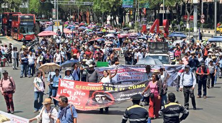 La movilización partirá a las 10:00 horas del Ángel de la Independencia con destino al Zócalo capitalino. SUN/Archivo