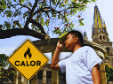 Quienes esperaban un respiro durante el sábado y el domingo tendrán que seguir lidiando con el intenso calor tapatío. ESPECIAL / CANVA