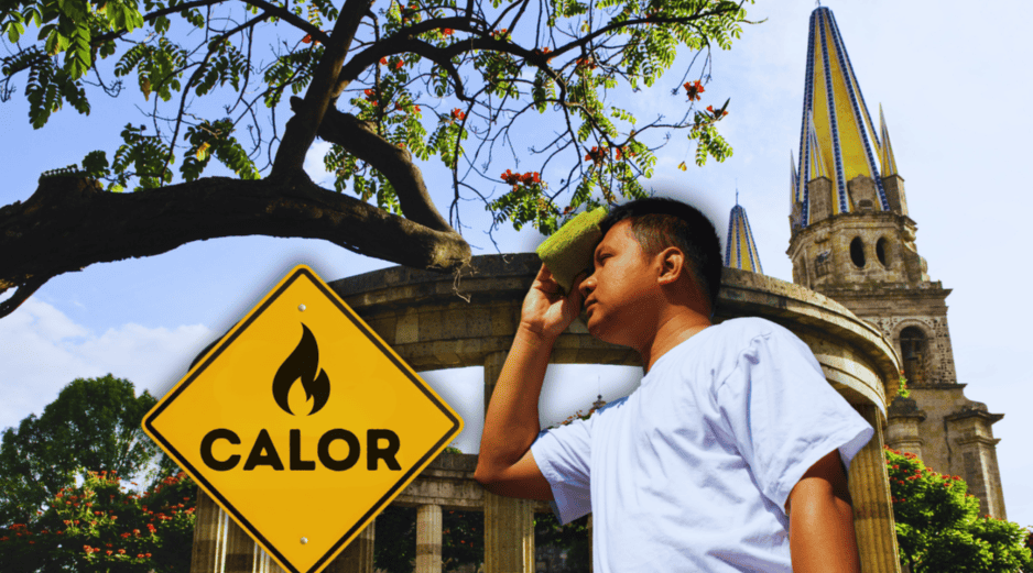 Quienes esperaban un respiro durante el sábado y el domingo tendrán que seguir lidiando con el intenso calor tapatío. ESPECIAL / CANVA