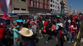 Manifestación de maestros en México