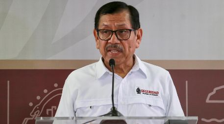El exsecretario de Seguridad de Sinaloa, Gerardo Mérida, durante un acto en Culiacán en diciembre de 2024. EFE/I. Medina
