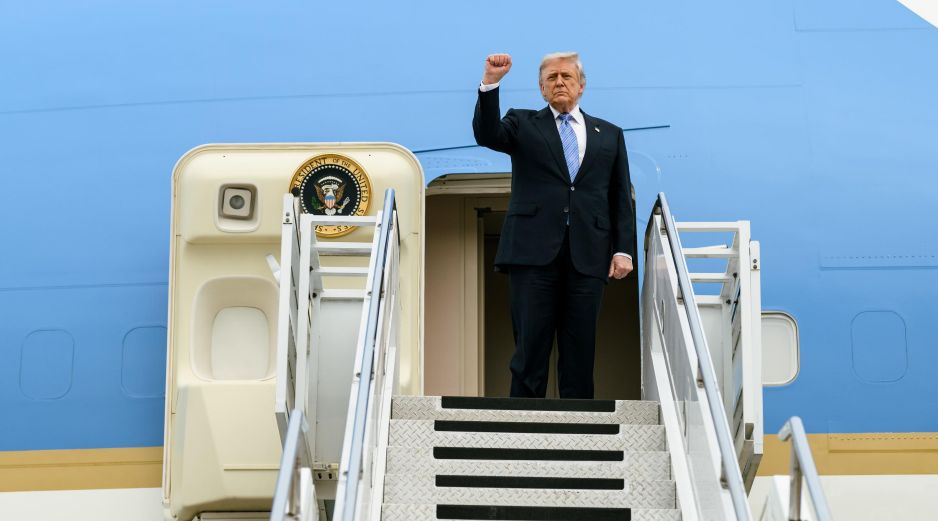 El presidente de los Estados Unidos, Donald J. Trump, abandona Pekín tras una histórica cumbre con su homólogo Xi Jinping. EFE/Casa Blanca