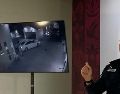 Fabián Ricardo Gómez Calcáneo durante la conferencia de prensa en la que informó de la muerte de "Huesos". CAPTURA DE VIDEO
