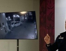 Fabián Ricardo Gómez Calcáneo durante la conferencia de prensa en la que informó de la muerte de 