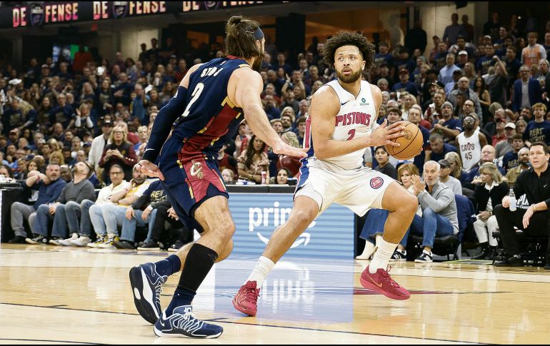 Cade Cunningham. Con 21 puntos, el líder de los Pistons alargó la vida de su equipo. AFP