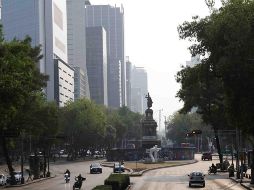 La contaminación era alta la mañana de este sábado en la Ciudad de México. SUN/C. Mejía
