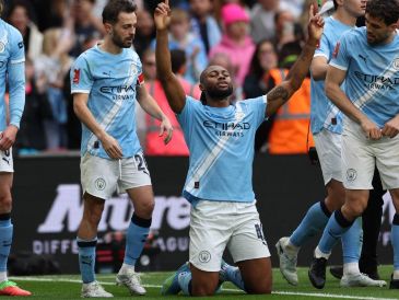 Antoine Semenyo marcó el único gol del partido y le dio al Manchester City un nuevo título de FA Cup en Wembley. AFP / A. Dennis