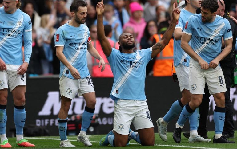 Antoine Semenyo marcó el único gol del partido y le dio al Manchester City un nuevo título de FA Cup en Wembley. AFP / A. Dennis