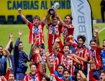 Jugadores de Chivas Sub-21 celebran el título del Clausura 2026 tras imponerse al América en la final. IMAGO7