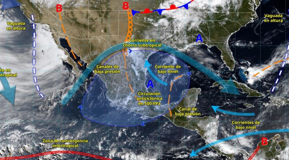 A pesar de las precipitaciones, el ambiente caluroso persistirá en gran parte del territorio nacional. ESPECIAL/ SMN.