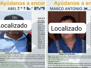 Según las fichas de búsqueda, ambos habían sido reportados como desaparecidos desde el pasado 8 de mayo en el municipio de Rosario. ESPECIAL/ Facebook/ Policía Mazatlán