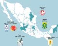 Así se repartirá el mapa logístico del Mundial 2026 en México. EL INFORMADOR/ N. Vázquez