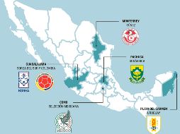 Así se repartirá el mapa logístico del Mundial 2026 en México. EL INFORMADOR/ N. Vázquez