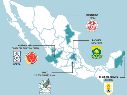 Así se repartirá el mapa logístico del Mundial 2026 en México. EL INFORMADOR/ N. Vázquez
