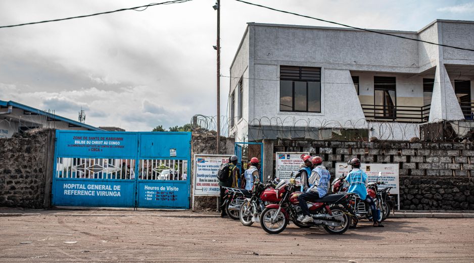 Vista exterior de un hospital que ha sido designado como centro de tratamiento para el ébola, en Goma, en la República Democrática del Congo. XINHUA