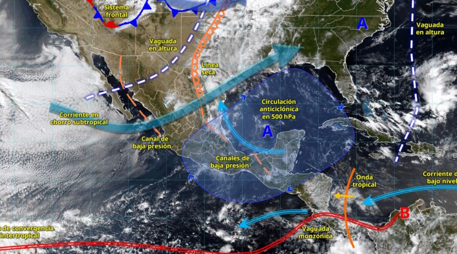 La onda de calor persistirá en al menos 19 estados del país, aunque comenzará a disminuir gradualmente en entidades. ESPECIAL/ SMN.