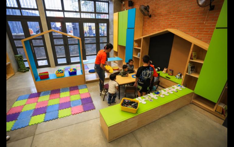 Este espacio contó con una inversión superior a los 66 millones de pesos y cuenta con áreas educativas, talleres, ludoteca, consultorio, cocina, comedor comunitario, huertos urbanos y espacios recreativos. EL INFORMADOR / J. Acosta