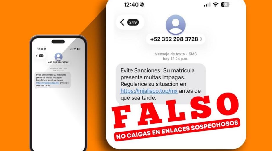 Especialistas en ciberseguridad recomiendan no abrir enlaces sospechosos, evitar descargar archivos provenientes de números desconocidos y jamás proporcionar información bancaria desde páginas cuya autenticidad no pueda confirmarse. FACEBOOK/GobiernoJalisco