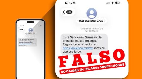Especialistas en ciberseguridad recomiendan no abrir enlaces sospechosos, evitar descargar archivos provenientes de números desconocidos y jamás proporcionar información bancaria desde páginas cuya autenticidad no pueda confirmarse. FACEBOOK/GobiernoJalisco