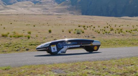 El Supermileage fue diseñado por estudiantes de la Universidad Brigham Young para la Shell Eco-marathon. X/BYU