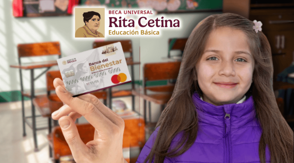 El Banco del Bienestar entregará el plástico solo a la persona que realizó el registro de la Beca Rita Cetina para primaria oficial en la plataforma. ESPECIAL/Banco del Bienestar/Canva