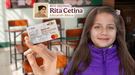 El Banco del Bienestar entregará el plástico solo a la persona que realizó el registro de la Beca Rita Cetina para primaria oficial en la plataforma. ESPECIAL/Banco del Bienestar/Canva