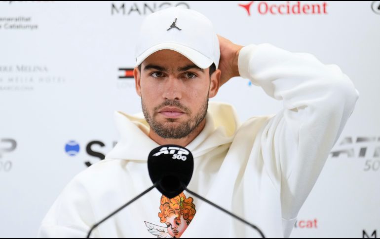 El joven tenista español arrastra los estragos de la lesión en la muñeca desde el torneo Conde de Godó. EFE / A. García