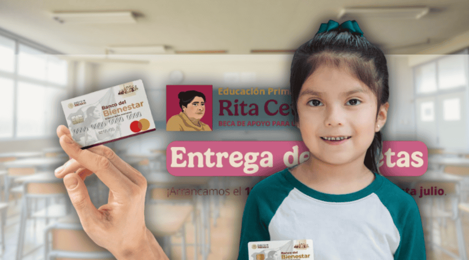 Para recibir la tarjeta de pagos de la Beca Rita Cetina para primaria, los tutores tienen la obligación de presentar una serie de documentos. ESPECIAL/Banco del Bienestar/Canva