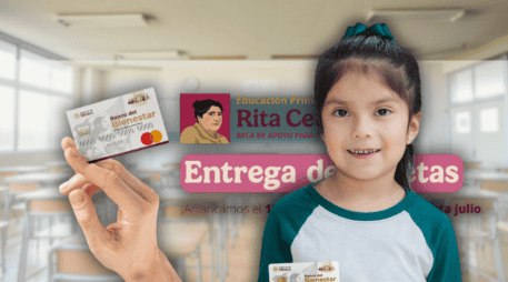 Para recibir la tarjeta de pagos de la Beca Rita Cetina para primaria, los tutores tienen la obligación de presentar una serie de documentos. ESPECIAL/Banco del Bienestar/Canva