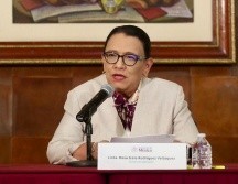 Rosa Icela Rodríguez Velázquez evitó hablar del espinoso tema de Rocha Moya ante la prensa. X / @rosaicela_