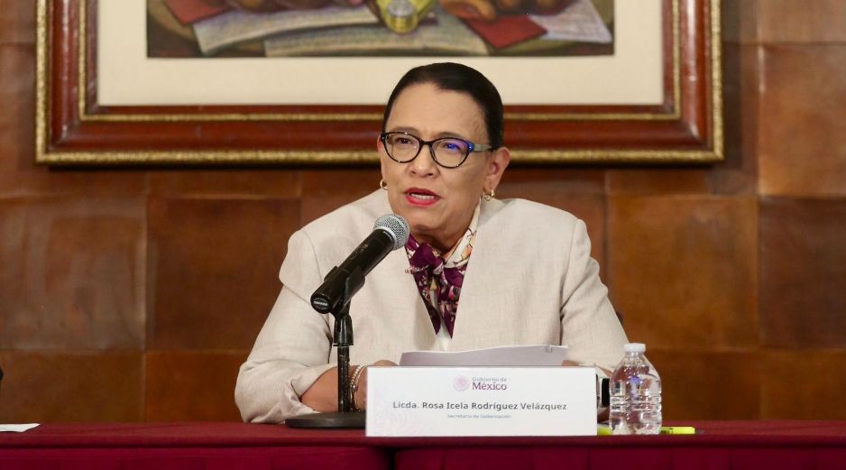 Rosa Icela Rodríguez Velázquez evitó hablar del espinoso tema de Rocha Moya ante la prensa. X / @rosaicela_