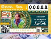 El billete del Sorteo Mayor 4012 conmemoró el Día del trabajador Agrícola. X/lotenal