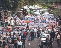 La concentración principal tomará los carriles centrales y laterales de Paseo de la Reforma, bloqueando el paso vehicular. EL UNIVERSAL/ Archivo