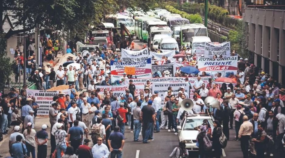 La concentración principal tomará los carriles centrales y laterales de Paseo de la Reforma, bloqueando el paso vehicular. EL UNIVERSAL/ Archivo