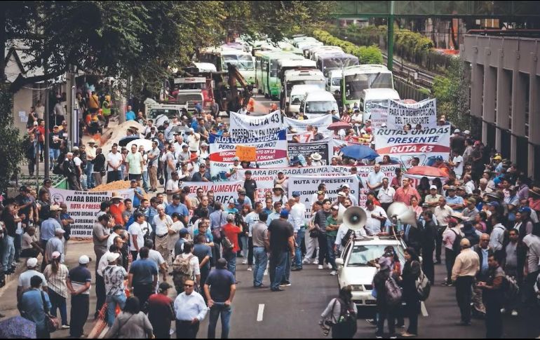 La concentración principal tomará los carriles centrales y laterales de Paseo de la Reforma, bloqueando el paso vehicular. EL UNIVERSAL/ Archivo